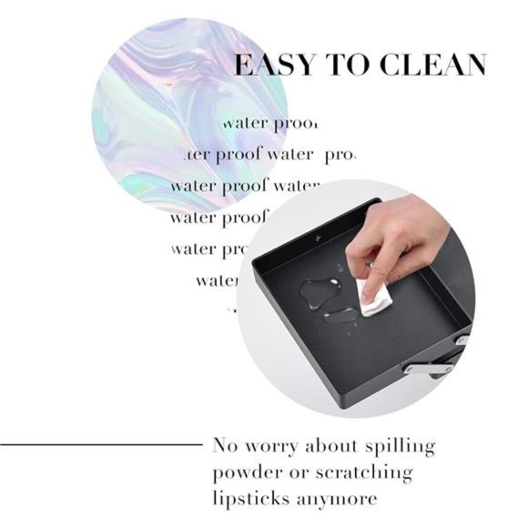 Makeup Case Cosmetic Organizer Case Extra Large 12Inch 6Trays Portable Organizer - Picture 5 of 7